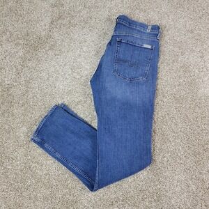 7 For All Mankind Mens 36x32 Blue Denim Stretch 5 Pocket Jeans